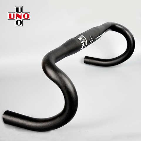 UNO-guidon de vélo de route en alliage d'aluminium ultraléger, barre à goutte, 25.4/31.8/380mm, pièces de bicyclette de course, 400/420mm ► Photo 1/6