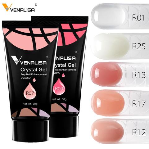 VENALISA − polygel 30/45g pour les ongles, bricolage, bricolage, transparent, couleurs, fibre de verre, gelée dure, construction des ongles ► Photo 1/6