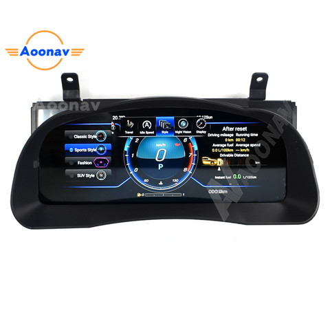 Android 9.0 voiture LCD mètre instrument tableau de bord écran GPS Navigation pour Toyota Highlander 2015-2022 lecteur multimédia unité principale ► Photo 1/6