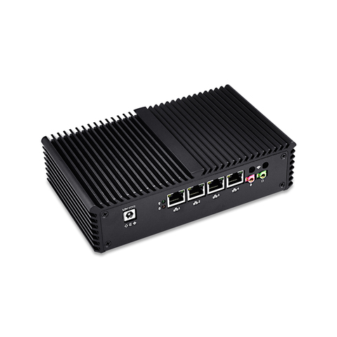 Qotom Mini PC Barebone 4 lan intel Celeron 3215U Core i3 i5 Pfsense Firewall Micro Sans Ventilateur Mini PC Linux Ubuntu Serveur Ordinateur ► Photo 1/6