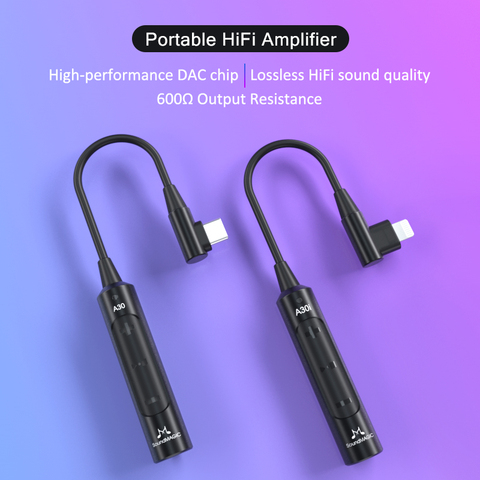 SoundMAGIC – amplificateur HiFi Portable A30, USB DAC Type C à 3.5mm, adaptateur pour écouteurs pour téléphones Android ► Photo 1/6