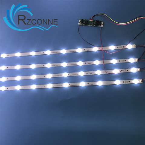 63 cm LED rétro-éclairage lampes kit panneau en aluminium avec lentille optique Fliter pour 32 pouces TV moniteur panneau 4 pièces ampoules LED + carte pilote ► Photo 1/6