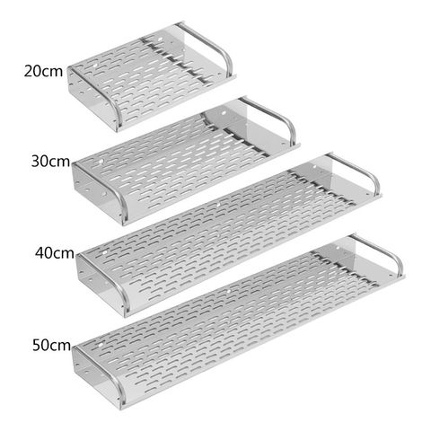 Étagère de rangement murale en acier inoxydable, monocouche, pour la cuisine et la salle de bain ► Photo 1/6