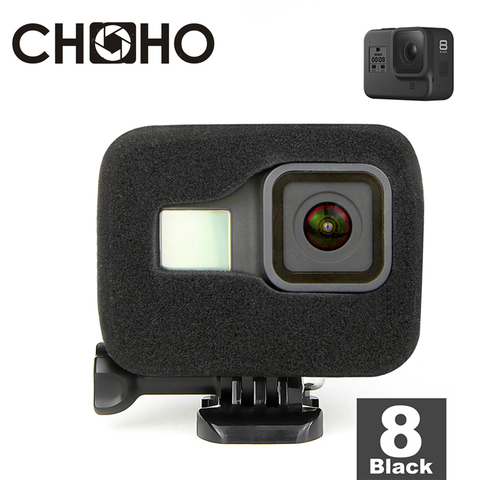 Pour Gopro Hero 8 pare-brise mousse pare-brise pare-brise éponge mousse enregistrement couverture vent casquette étui pour Go Pro nouveaux accessoires ► Photo 1/6