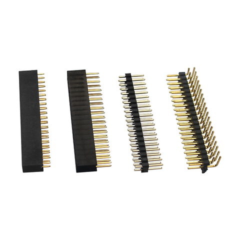 Framboise Pi GPIO Kit d'en-tête pour 2x20-pin double mâle à Angle droit mâle Famale en-tête adapté à la framboise Pi 4B/3B +/3B/zéro ► Photo 1/5