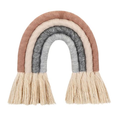 Macramé arc-en-ciel tenture murale décorative colorée pour Boho décor à la maison, fournitures de fête, douche de bébé, dortoir Nursey ► Photo 1/6