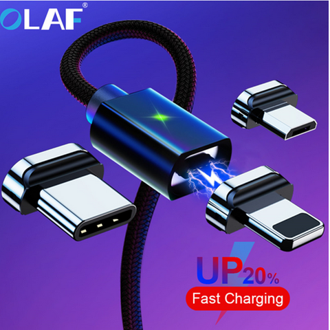 Câble de chargement Usb magnétique OLAF cordon Micro Usb pour téléphone portable Huawei câble de Usb type C de charge rapide cordon de chargeur magnétique ► Photo 1/6