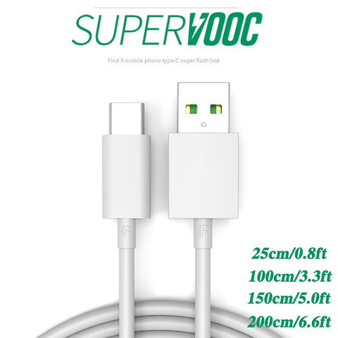 5A Super Flash VOOC chargeur câble pour OPPO Realme 6 Pro/Realme XT 730G/Realme X50m 5G/trouver X2 Neo/ Realme 6S/Realme X3 SuperZoom ► Photo 1/6