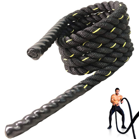 Corde à sauter lourde de 3M pour entraînement au combat, Crossfit, renforcement musculaire, Fitness ► Photo 1/6