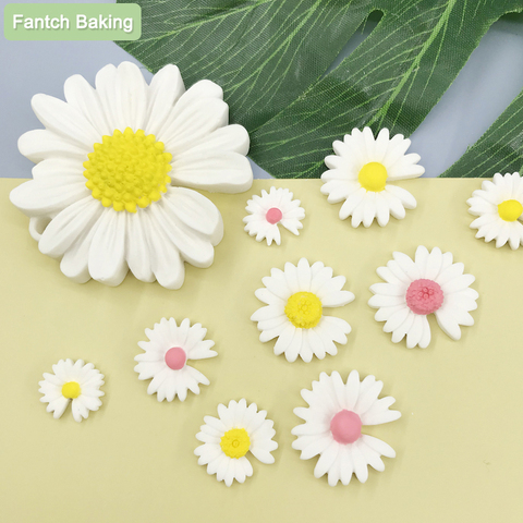 Doinb-moule 3D en Silicone en forme de fleur de marguerite, pâtisserie, cupcakes, savon au chocolat, ustensiles de cuisson, Fondant, gâteau, Sugarcraft ► Photo 1/6