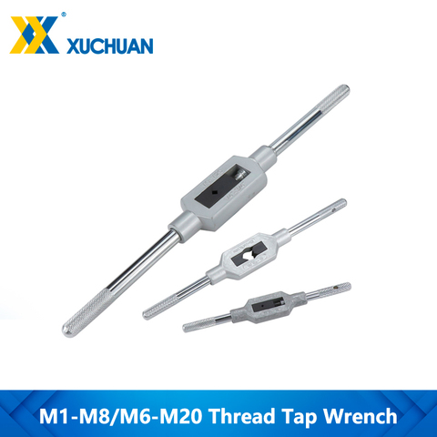 Clé à vis à filetage, perceuse à main, outils de taraudage métrique pour le travail des métaux clé à vis M1-M8/M6-M20 support de robinets à main réglable ► Photo 1/6