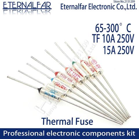 TF-fusible thermique RY, 10a, 250V, 65C 85C 100C 105C 100C 120C 130C 152C 165C 185C 192C 200C 216C 240C 280C 300C ► Photo 1/4
