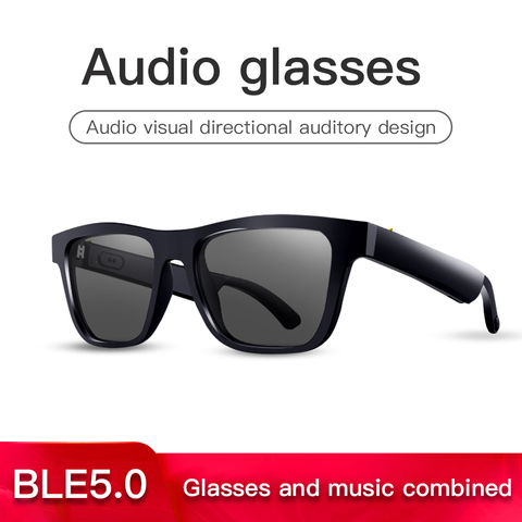 Lunettes Audio haut de gamme Conduction osseuse casque intelligent anti-transpiration sans fil Bluetooth mains libres oreille ouverte polarisée musique lunettes de soleil ► Photo 1/6