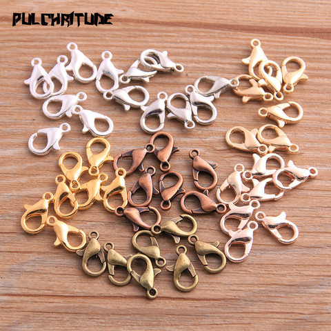 50pcs 8*12mm 7 couleur homard fermoir crochets pour collier à faire soi-même Bracelet chaîne mode fabrication de bijoux résultats ► Photo 1/6