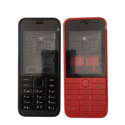 BINYEAE – coque plastique complète pour Nokia 220, nouveau, cadre frontal, cadre central, arrière, clavier, Logo, pièce pour téléphone portable ► Photo 1/1