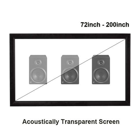 Écran de projecteur acoustique Transparent, tissage Transparent, cadre fixe floqué en alliage d'aluminium perforé ► Photo 1/6