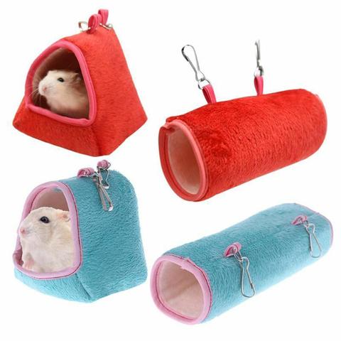 Maison suspendue pour Hamster, 1 pièce, hamac, nid de couchage, lit pour animal domestique, Rat, jouets, balançoire, Design banane, petits animaux ► Photo 1/6