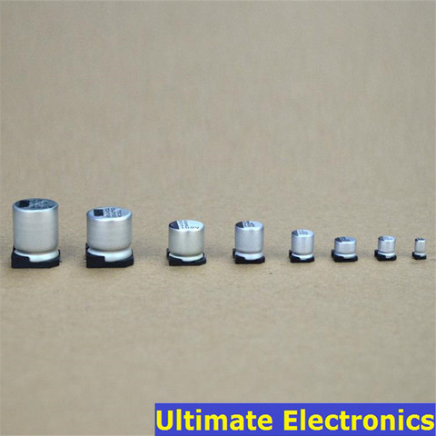 10 pièces/lot condensateur électrolytique SMD 2.5V 4V 6.3V 10V 16V 25V 50V 100V 1uF 2.2uF 4.7uF 10uF 33uF 47uF 100uF 220uF 470uF 1000uF uF ► Photo 1/1