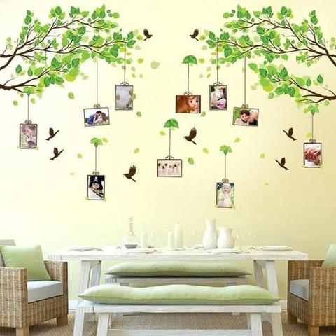 Forêt de souvenirs arbre Photo cadre Stickers muraux salon chambre maison décoration murale Art Stickers oiseau autocollant papier peint ► Photo 1/6