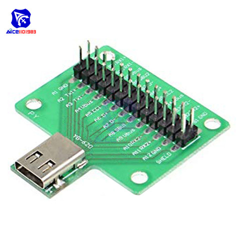 Carte de Test de câble USB 3.1 Type C 24 broches, convertisseur de PCB soudé, prise femelle vers connecteur DIP ► Photo 1/3