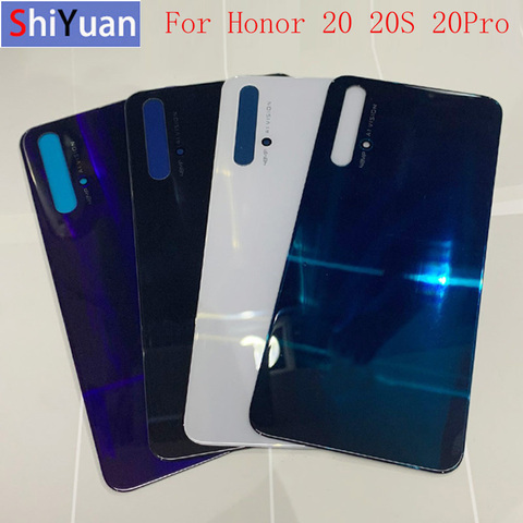 Coque arrière en verre pour Huawei Honor 20, 20S, 20pro, couvercle arrière + remplacement d'objectif d'appareil photo ► Photo 1/6