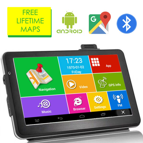 Oriana-Navigation GPS pour voiture, 7 pouces, Android Quad Core 16 go, Sat Na AV-IN, transmetteur Bluetooth, WIFI FM, lot de cartes gratuites ► Photo 1/5