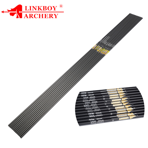 Linkboy – flèches en carbone pur pour tir à l'arc, Spine400-1000 mm ID4.2mm, pour la chasse, 6 pièces/12 pièces/Lot ► Photo 1/5