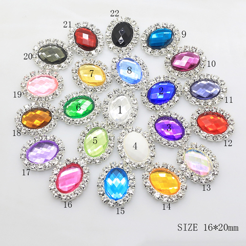 YWXINXI – 10 pièces de bijoux ovales 16x20mm, accessoires de bricolage, panneau de strass, accessoires de vêtements d'invitation de mariage ► Photo 1/4