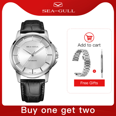 2022 Seagull hommes automatique mécanique montre officiel véritable Simple affaires hommes ceinture étanche saphir montre 819.12.6066 ► Photo 1/6