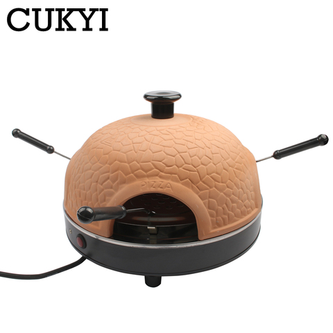 CUKYI 110V/ 220V ménage quatre personnes électrique pizza cuisinière mini Four de cuisson viande rôtie 800W EU US UK plug ► Photo 1/6