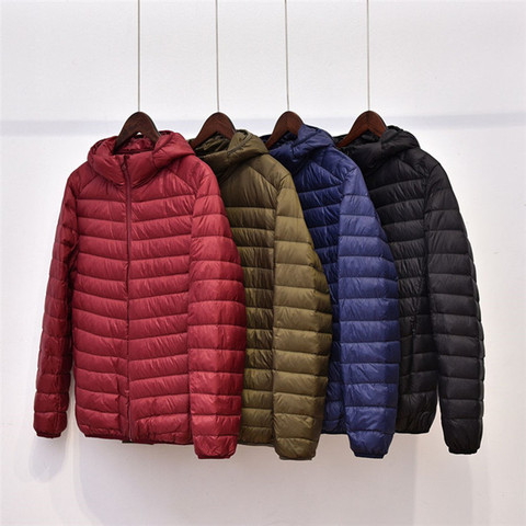 Veste chaude à capuche en duvet de canard pour homme, manteau mince et léger, 2022, 0542 ► Photo 1/6