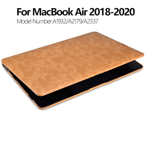 Étui à rabat en cuir pour Apple Macbook Air 13, A2179 A1932 A2337, 2022 ► Photo 1/6