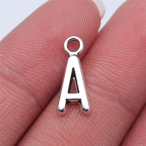 WYSIWYG 26 pièces 16mm Alphabet A-Z lettres breloques Antique argent couleur pendentifs faisant bricolage à la main tibétain trouver des bijoux ► Photo 1/6