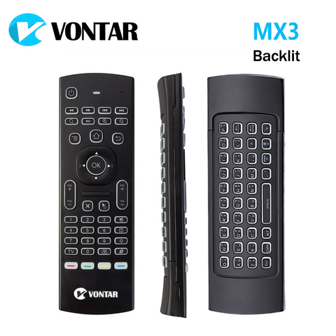 VONTAR MX3 Pro rétro-éclairage 2.4G sans fil clavier télécommande IR apprentissage mouche Air souris pour X92 X96 Android TV Box ► Photo 1/6