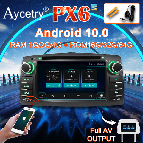 AutoRadio Android 10, 4 go/64 go, DSP, lecteur DVD, gps, audio, récepteur stéréo, 2 din, pour voiture Toyota Corolla E120, BYD, F3 ► Photo 1/6