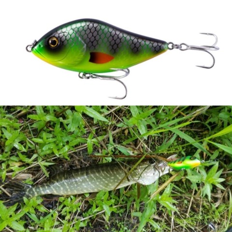 Hunthouse curseur pêche pêche VIB jerkbait leurre 7 & 10cm manivelle jerkbaits pêche brochet leurre pesca jerkbait wobblesr ► Photo 1/5