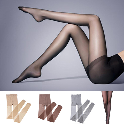 Femmes mode Sexy collants élastiques bas de soie couleur unie chaussettes Sexy Nylon bas jambes femme bonneterie ► Photo 1/6