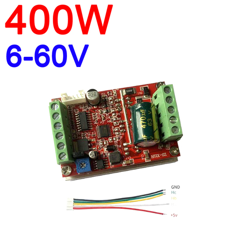 6V-60V 400W BLDC triphasé contrôleur de moteur sans brosse cc PWM Hall moteur contrôle carte de pilote 12V 24V 48V marche arrière ► Photo 1/5