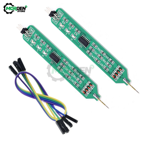 Stylo de test logique 5V 3.3V, testeur de haut et bas niveau, débogueur de circuits numériques, logique, analyseur, sonde de détection avec ligne Dupont ► Photo 1/5