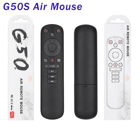 G50S Fly Air Mouse, Microphone d'apprentissage IR, commande à distance Gyroscope 2.4G sans fil G50 pour X96 mini X96 MAX VS G30S ► Photo 1/6