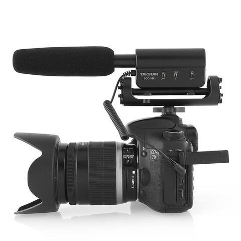 TAKSTAR SGC-598 Caméra microphone Interview Microphone Microphone Shotgun, Microphone caméra vidéo pour Nikon, Canon, Sony, caméscope DV DSLR (Besoin de 3,5 mm Interface) ► Photo 1/5