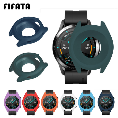 FIFATA étui souple en Silicone pour Huawei montre GT 2 46mm housse coque de protection pour Huawei GT 46mm protecteur cadre pare-chocs accessoire ► Photo 1/6