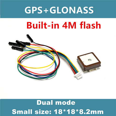 Module GNSS GPS FLASH 4M, antenne de réception GPS, Solution neo m8n, module GNSS, Module double GPS, niveau UART TTL, petite taille GG-1802 ► Photo 1/4