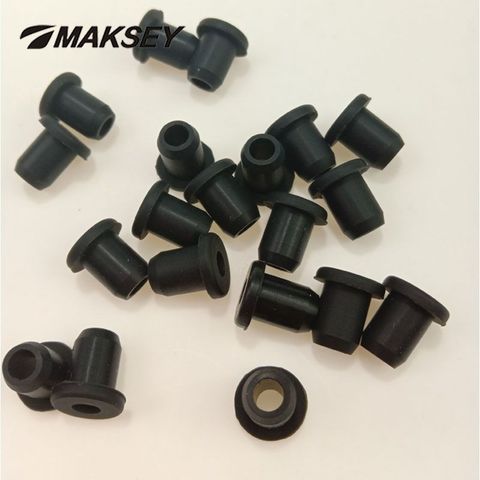 10 pièces En caoutchouc de Silicone oeillet Rond creux bouchons avec trou 3mm 3.5mm 4mm 4.5mm 5mm Silicone embouts en caoutchouc Joints Toriques joint ► Photo 1/6