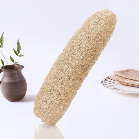 Éponge luffa entièrement naturelle exfoliante, biodégradable, en Cellulose, pour douche, pour la cuisine et la salle de bain ► Photo 1/6