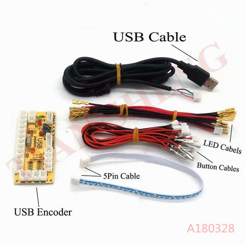 Pièces de rechange pour borne d'arcade, nouveau, encodeur USB 5V, PC vers Joystick et câble pour les commandes, Kit d'assemblage autonome ► Photo 1/6