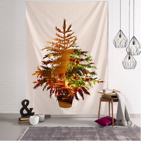 Tapisserie de noël Design créatif, couverture d'arbre de noël, tenture murale de Yoga, grand tapis de plage, décor de noël ► Photo 1/6