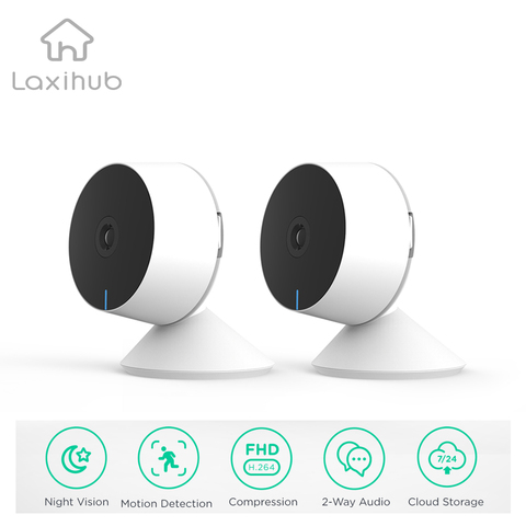 1080P Wifi caméra intérieure Mini 2 pièces IP caméra de Surveillance sans fil avec nuage pour la maison/animal de compagnie Kamera bébé moniteur Wifi Webcam ► Photo 1/6