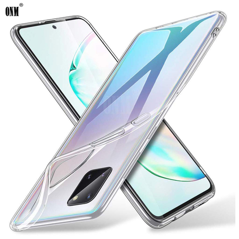 S10 étui pour samsung Galaxy S10 Lite TPU silicone clair ajusté pare-chocs coque souple pour Galaxy Note 10 Lite couverture arrière transparente ► Photo 1/6