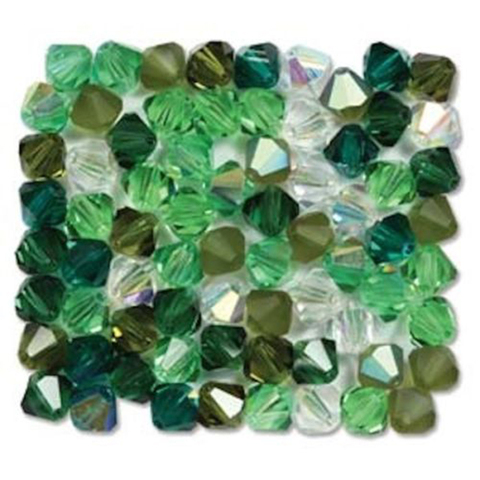 STENYA – perles de cristal vert clair en forme de Bicone, 4mm, pour fabrication de bijoux, boucles d'oreilles, verre, accessoires pour collier, Diy, Bracelet à breloques ► Photo 1/6